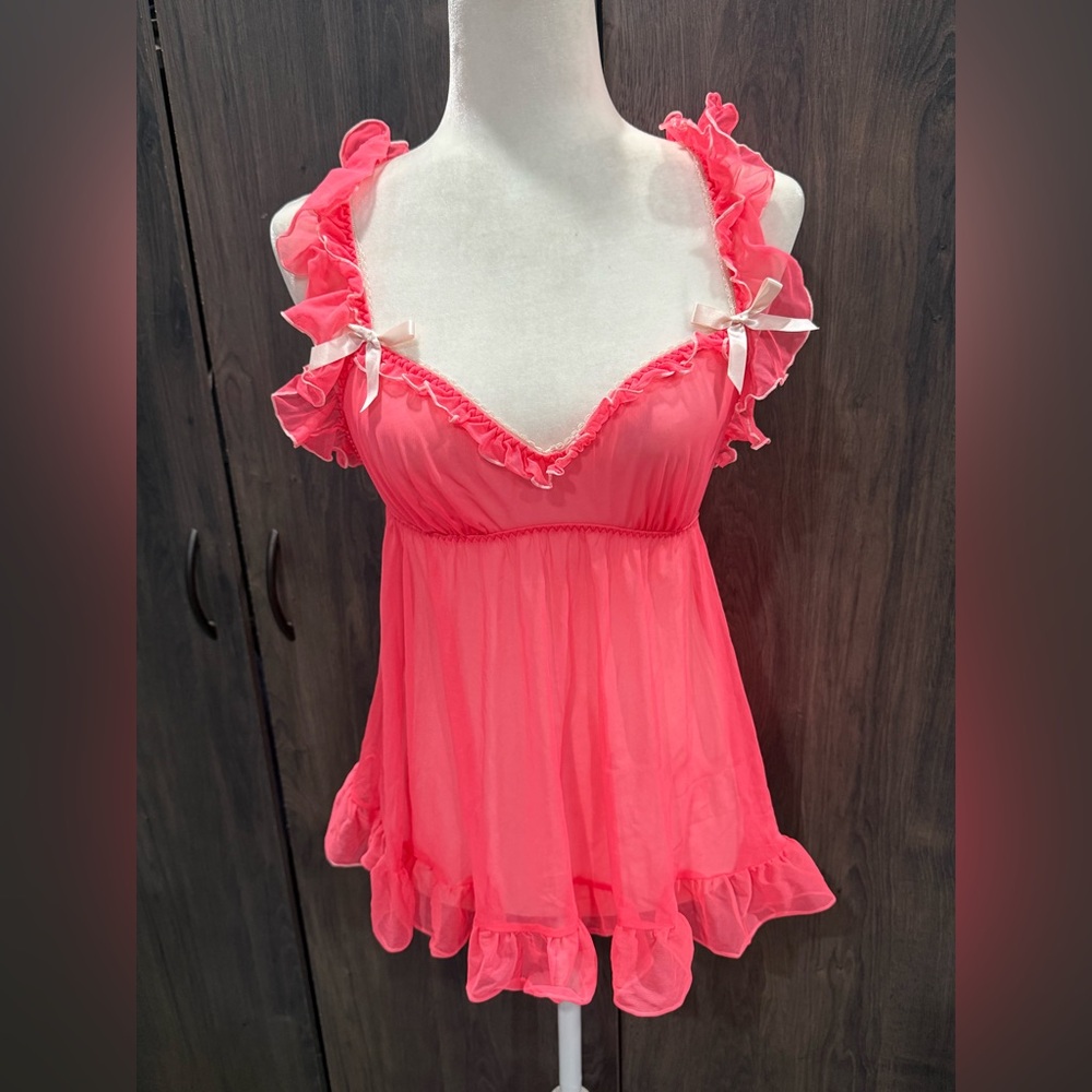 Victoria’s Secret ruffle coquette mesh babydoll